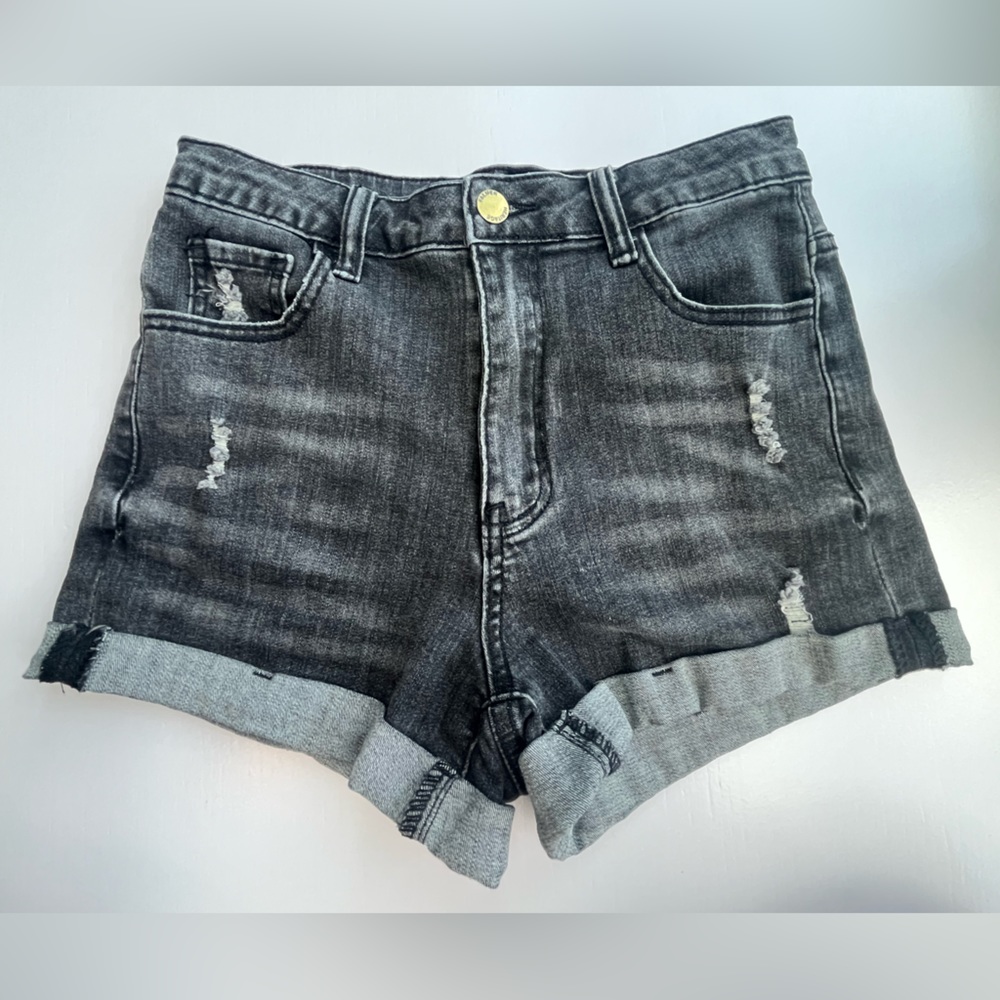 Shein Black Jean Shorts Size Small
